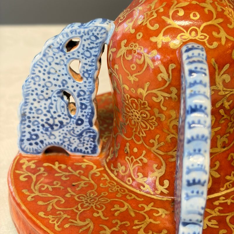 A Chinese famille rose stand, later mounted as lamp - 图13