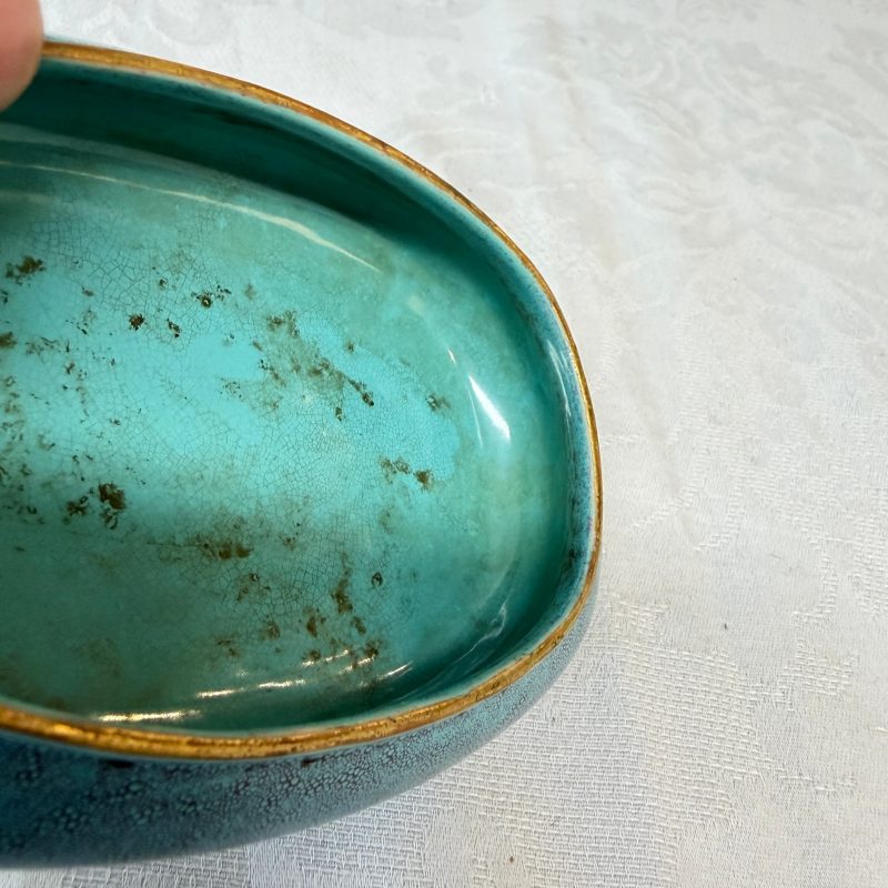 A Chinese robin’s egg-glazed 'Chilong' square brush pot and a brush washer - 图15