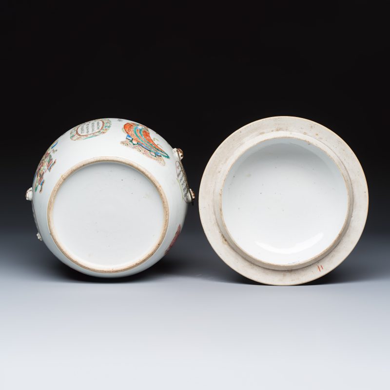 A rare Chinese famille rose 'Wu Shuang Pu' 'Kamcheng' jar and cover - 图6
