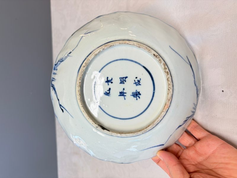 Six Chinese blue and white Ko-sometsuke 'Crane' plates for the Japanese market - 图35