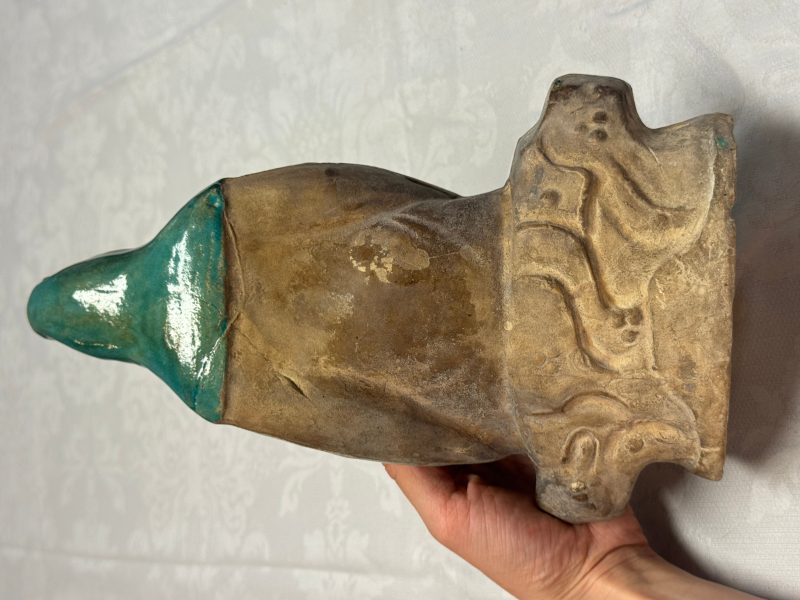 A Chinese Fahua-glazed stoneware 'Guanyin and Child' group - 图11