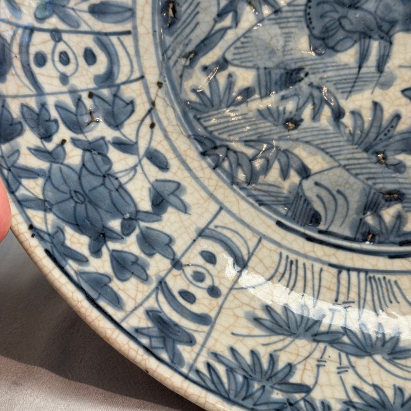 A Chinese blue and white Swatow 'Deer' dish - 图4