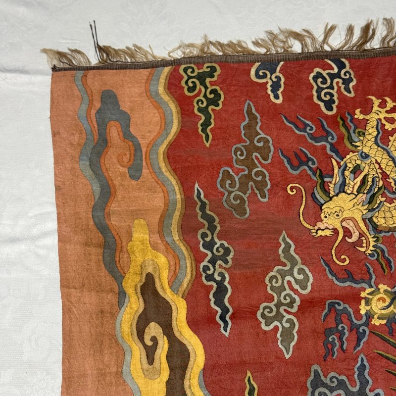 A Chinese kesi silk 'Dragons and Phoenixes' panel - 图11