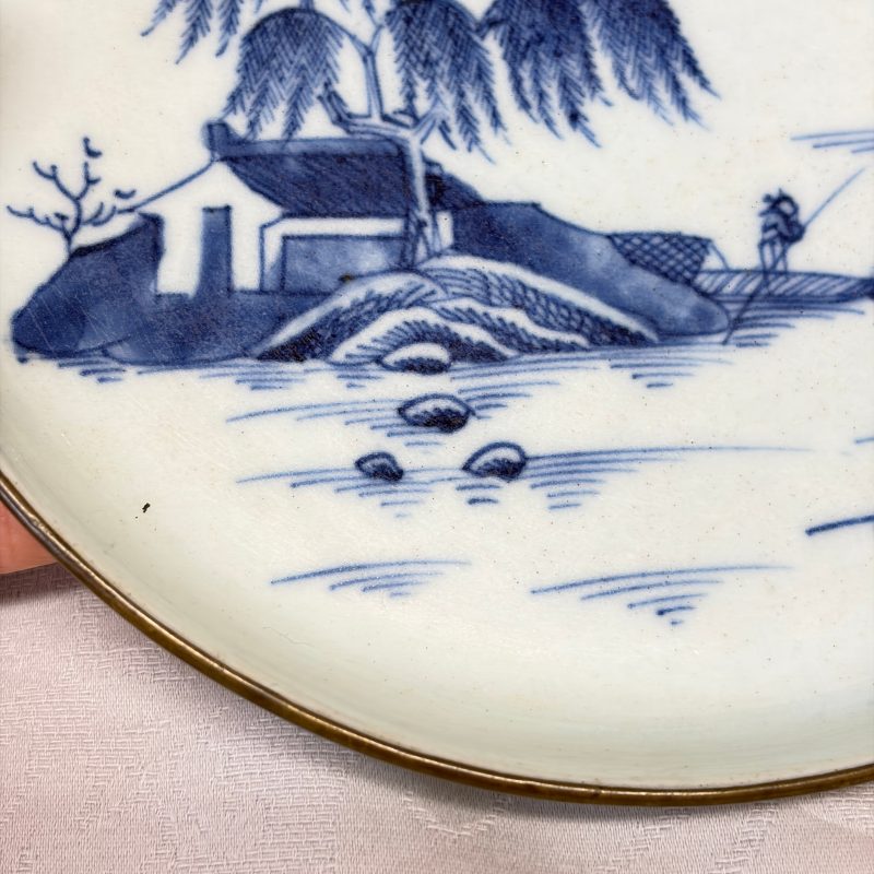 Five Chinese blue and white 'Bleu de Hue' 'Riverscape' plates - 图18