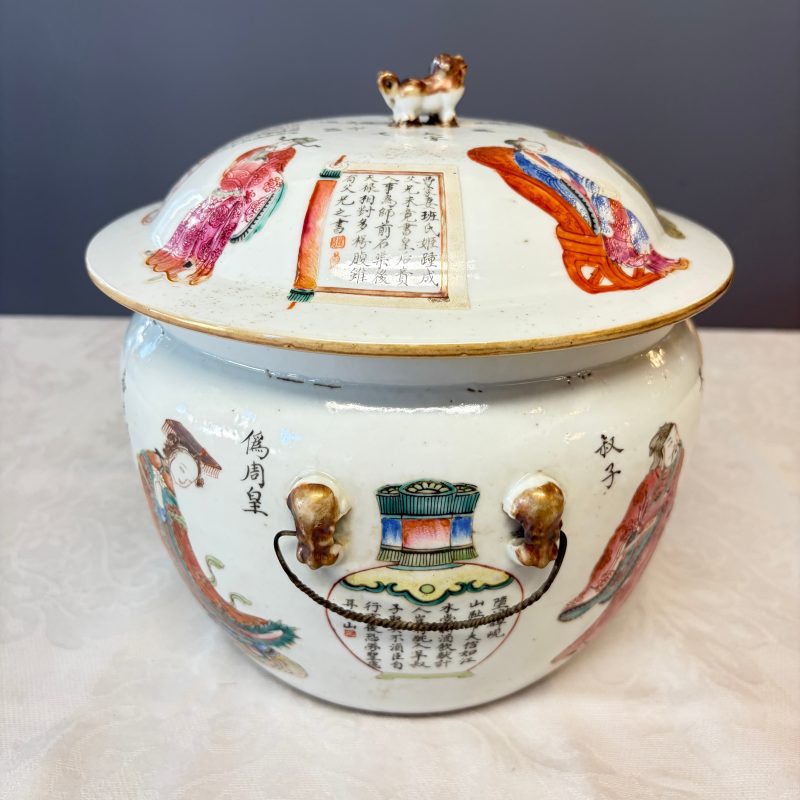 A rare Chinese famille rose 'Wu Shuang Pu' 'Kamcheng' jar and cover - 图9