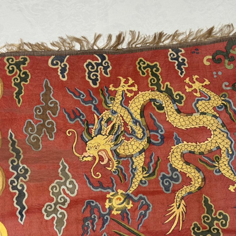 A Chinese kesi silk 'Dragons and Phoenixes' panel - 图12