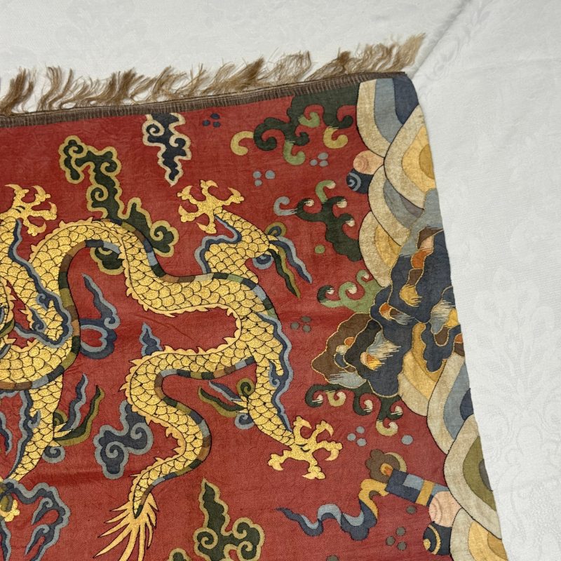 A Chinese kesi silk 'Dragons and Phoenixes' panel - 图13
