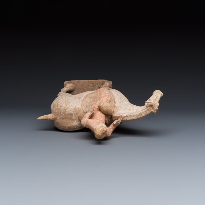 Two Chinese painted pottery 'Horserider' groups - 图12