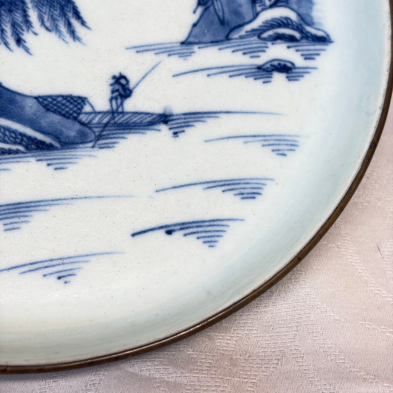 Five Chinese blue and white 'Bleu de Hue' 'Riverscape' plates - 图19