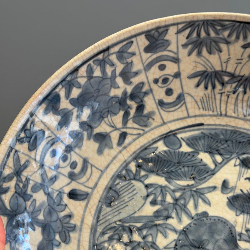 A Chinese blue and white Swatow 'Deer' dish - 图6
