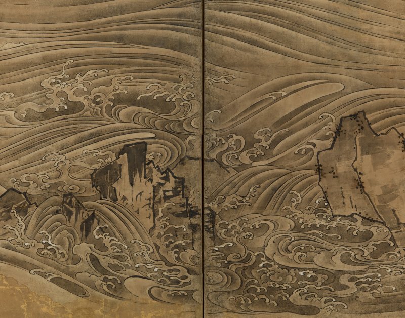 Attributed to the Hasegawa School, Waves and rocks, Edo period, 17th century | 長谷川派　波濤図屏風　江戸時代前期　17世紀 - 图5