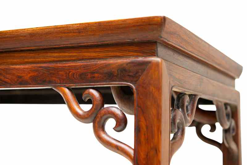 A huanghuali low corner-leg table - 图6
