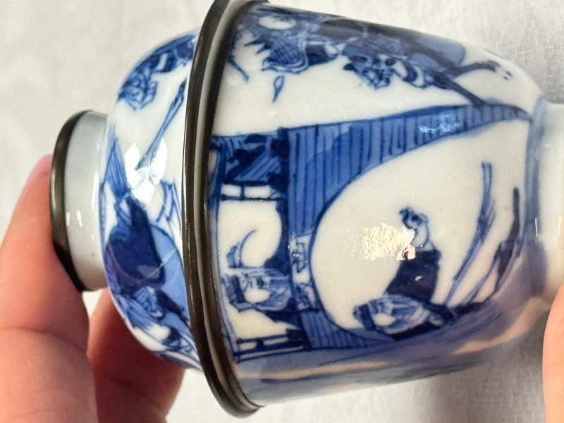 A Chinese blue and white 'Bleu de Hue' four-piece tea set - 图41