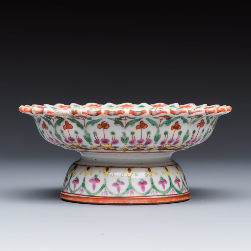 A group of nine Chinese Bencharong wares for the Thai market - 图9