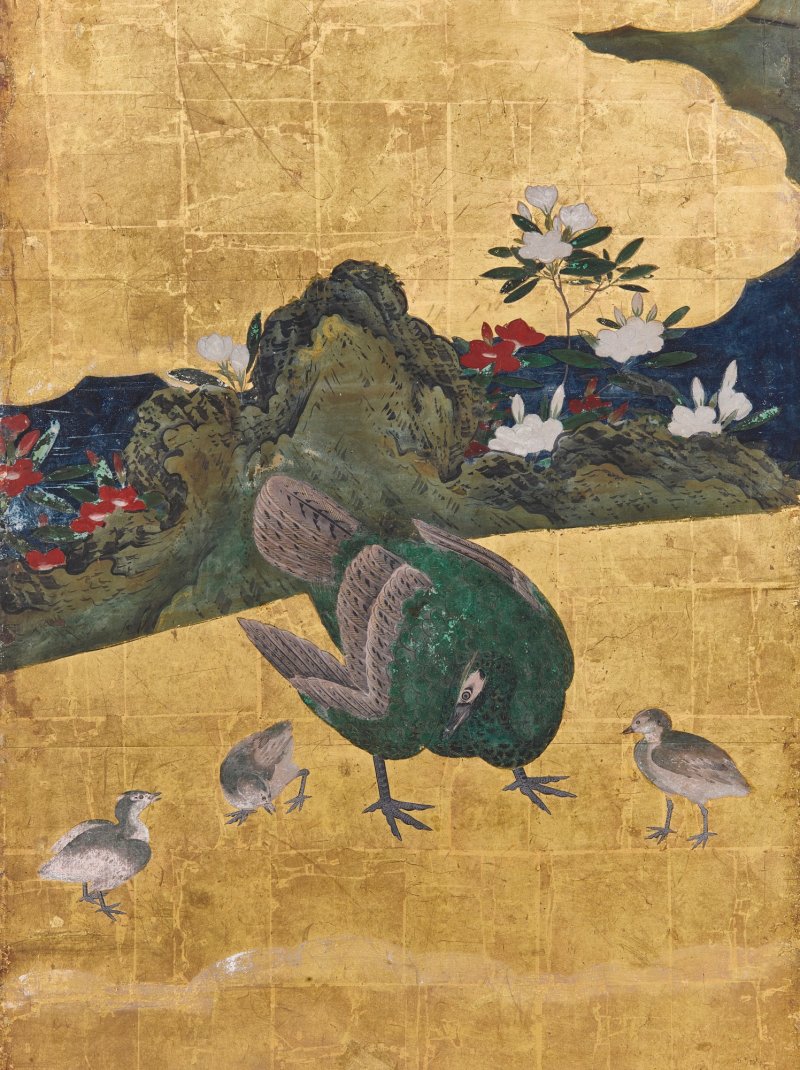 Attributed to the Kano school, Birds and flowers in spring and autumn, Momoyama – Edo period, early 17th century | 狩野派　春秋花鳥図屏風　桃山～江戸時代初期　17世紀初頭 - 图4