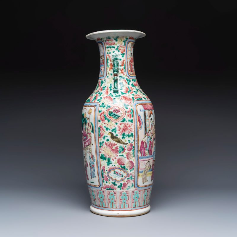 A Chinese famille rose vase with narrative design - 图6