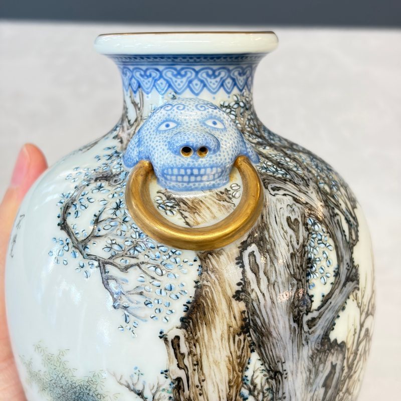 漁樵耕讀 | A set of four Chinese famille rose 'Yu Qiao Geng Du 漁樵耕讀' vases - 图18