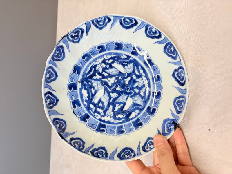 Six Chinese blue and white Ko-sometsuke 'Crane' plates for the Japanese market - 图38