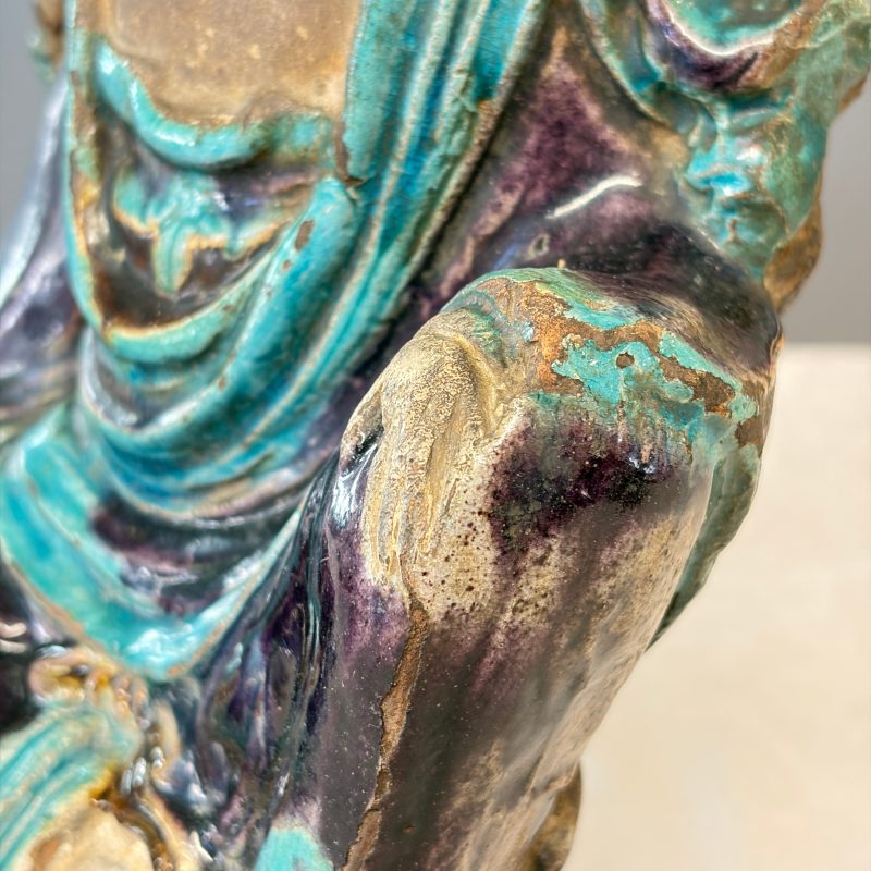 A Chinese Fahua-glazed stoneware model of Guanyin - 图16