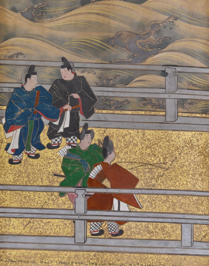 Anonymous, Chapters Fourteen and Sixteen from the Tale of Genji (Genji monogatari), Sealed I’nen, Edo period, 17th century |源氏物語図屏風　伊年印　江戸時代前期　17世紀中頃 - 图10