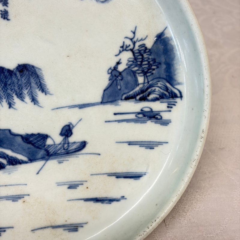 Five Chinese blue and white 'Bleu de Hue' 'Riverscape' plates - 图28