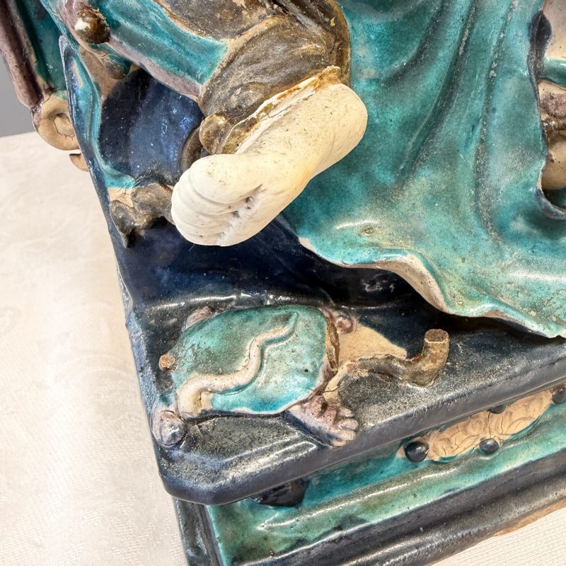 A Chinese Fahua-glazed stoneware model of Zhenwu - 图16