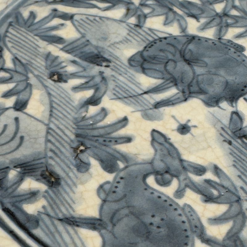 A Chinese blue and white Swatow 'Deer' dish - 图13