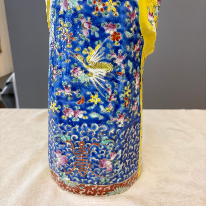 Two Chinese famille rose figures of star gods - 图21