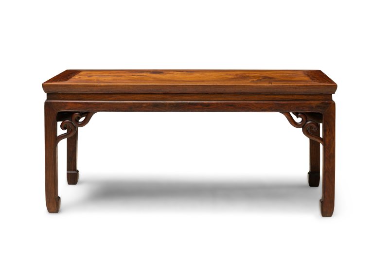 A huanghuali low corner-leg table - 图2