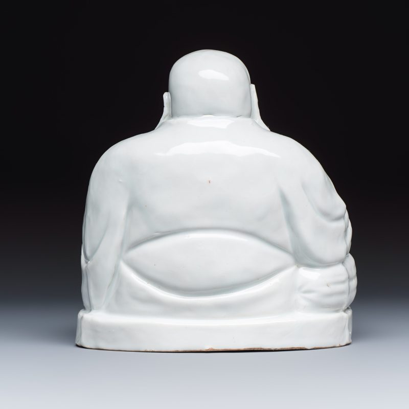 A Chinese white-glazed Milefo Buddha - 图4