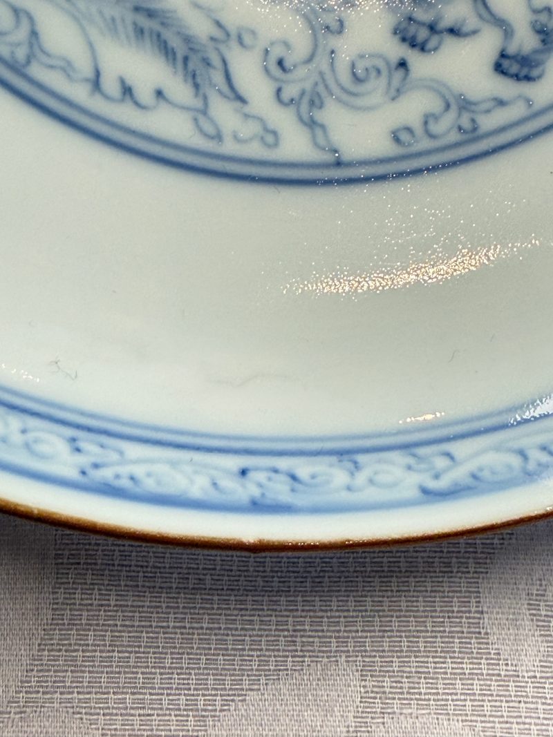 A Chinese blue and white pencil-style 'Buddhist Lions' plate - 图8