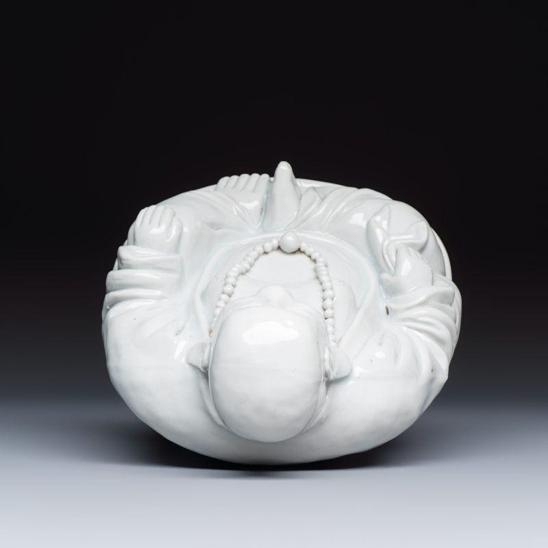 A Chinese white-glazed Milefo Buddha - 图6
