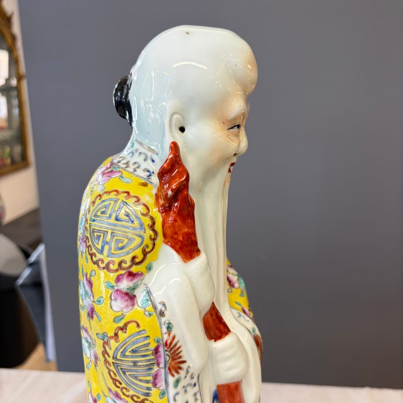 Two Chinese famille rose figures of star gods - 图24