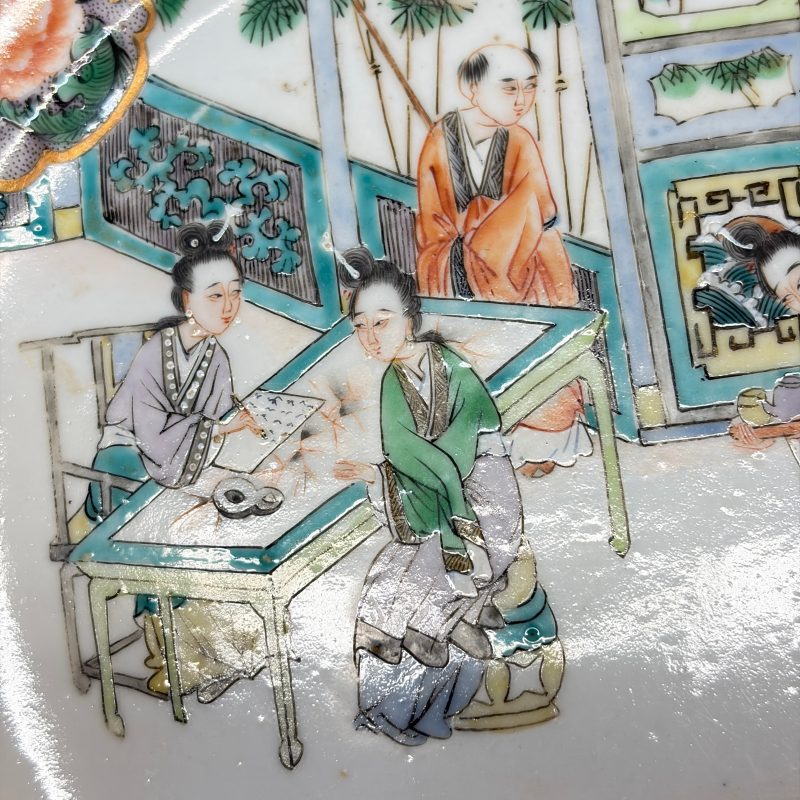 A set of six Chinese Canton famille verte plates with narrative design - 图20