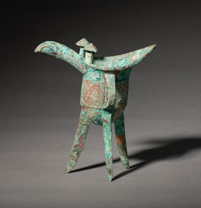 An archaic inscribed bronze ritual wine vessel, Jue - 图1