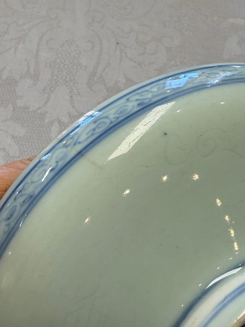 A Chinese blue and white pencil-style 'Buddhist Lions' plate - 图13