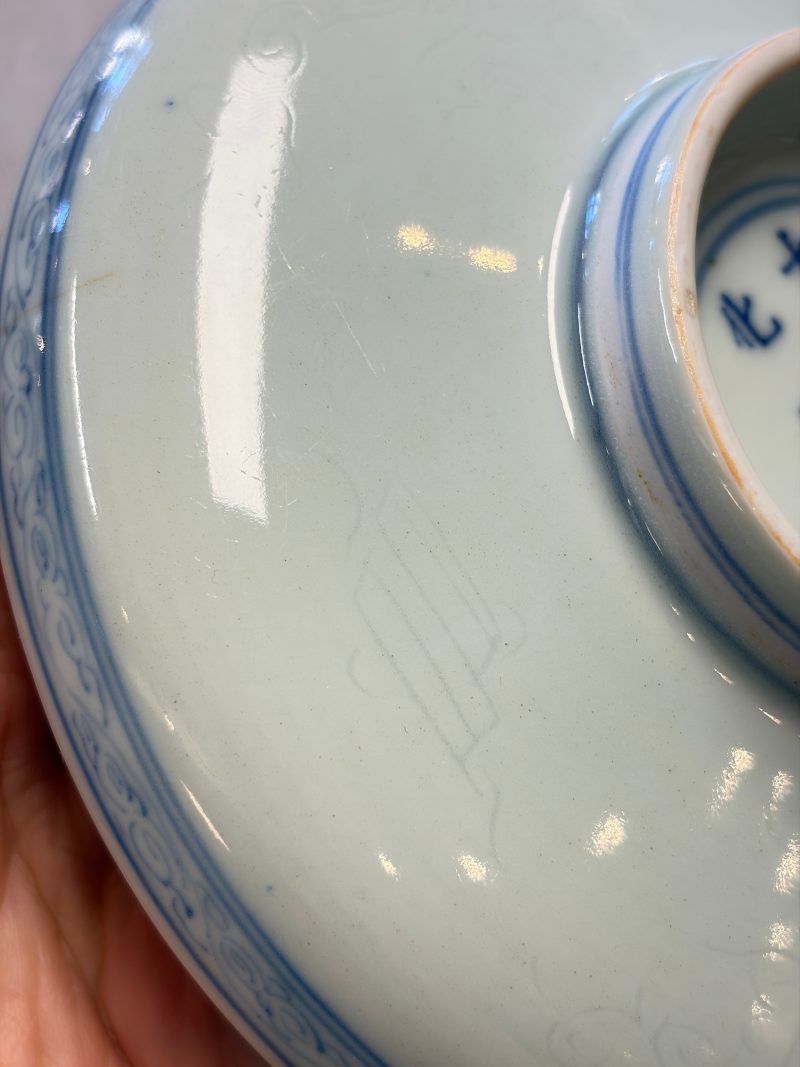 A Chinese blue and white pencil-style 'Buddhist Lions' plate - 图16