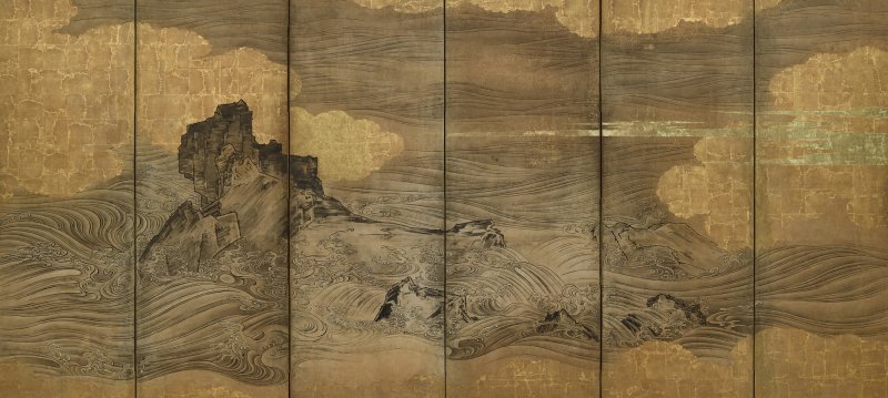 Attributed to the Hasegawa School, Waves and rocks, Edo period, 17th century | 長谷川派　波濤図屏風　江戸時代前期　17世紀 - 图7