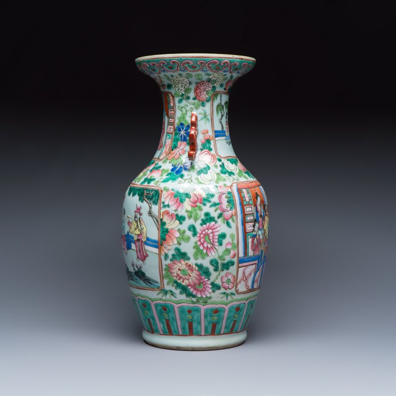 A Chinese famille rose vase with narrative design - 图4