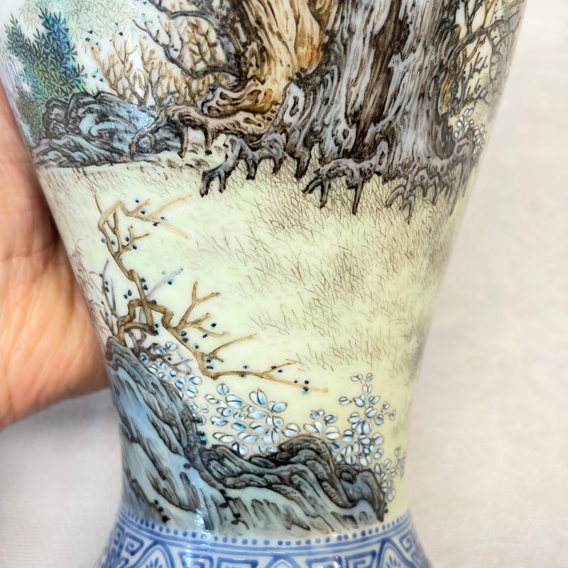 漁樵耕讀 | A set of four Chinese famille rose 'Yu Qiao Geng Du 漁樵耕讀' vases - 图19