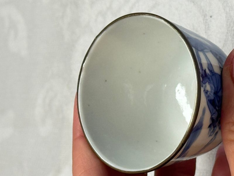 A Chinese blue and white 'Bleu de Hue' four-piece tea set - 图43
