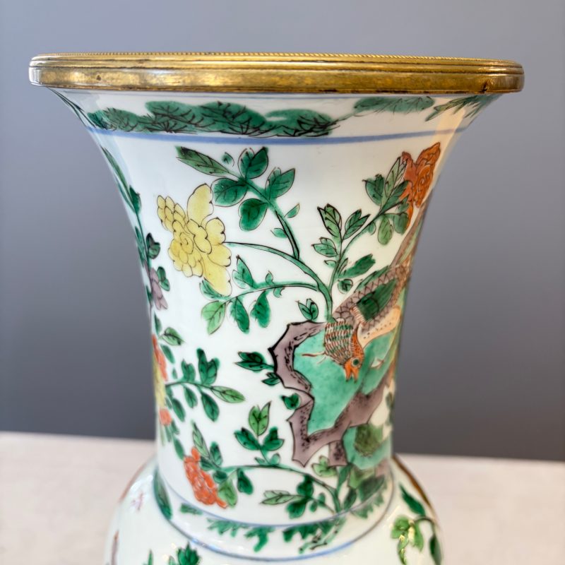 A Chinese famille verte gilt-bronze-mounted 'Yenyen' vase with pheasants - 图22