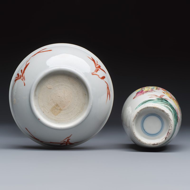 Four Chinese famille rose wares, one with gilt-bronze mounts - 图7