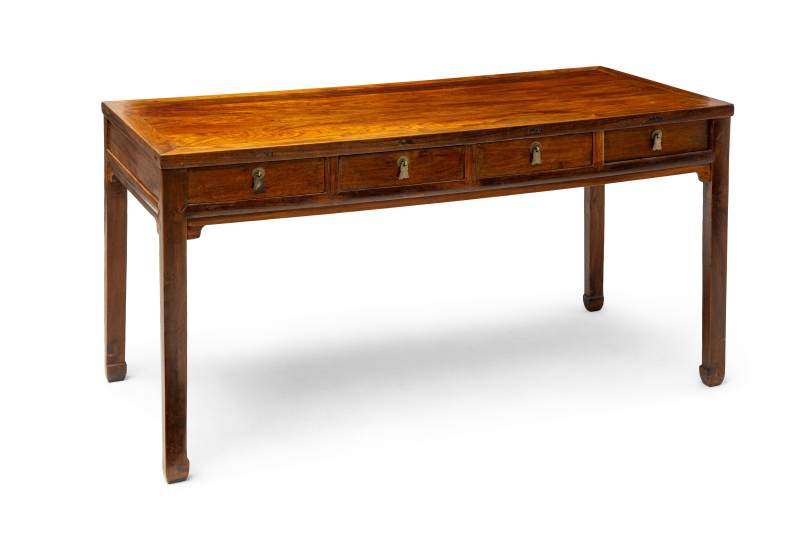 A huanghuali four-drawer desk