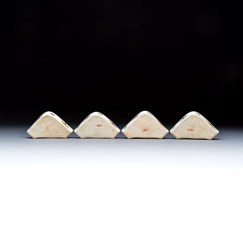 A Chinese famille rose 'Goldfish' nine-piece sweetmeat set in a gilt-lacquered box and cover - 图9
