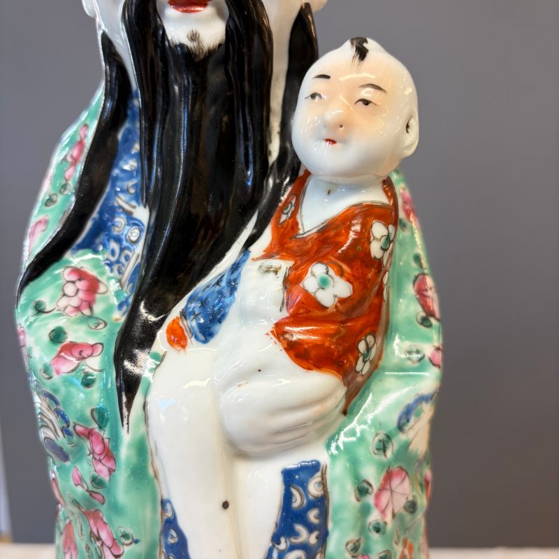 Two Chinese famille rose figures of star gods - 图33