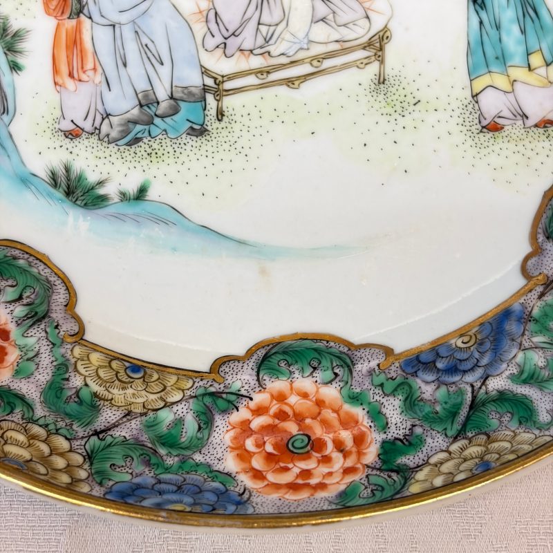 A set of six Chinese Canton famille verte plates with narrative design - 图30