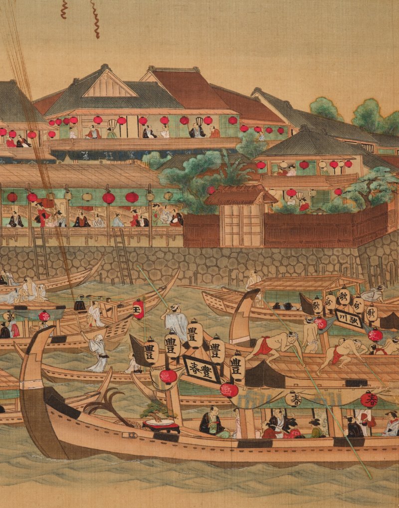 Attributed to Utagawa Toyoharu (1735-1814), Evening Cool on the Sumida River (Sumidagawa noryo zu), Edo period, late 18th century | 歌川豊春「隅田川納涼祭図」 江戸時代中期　18世紀後半 - 图3