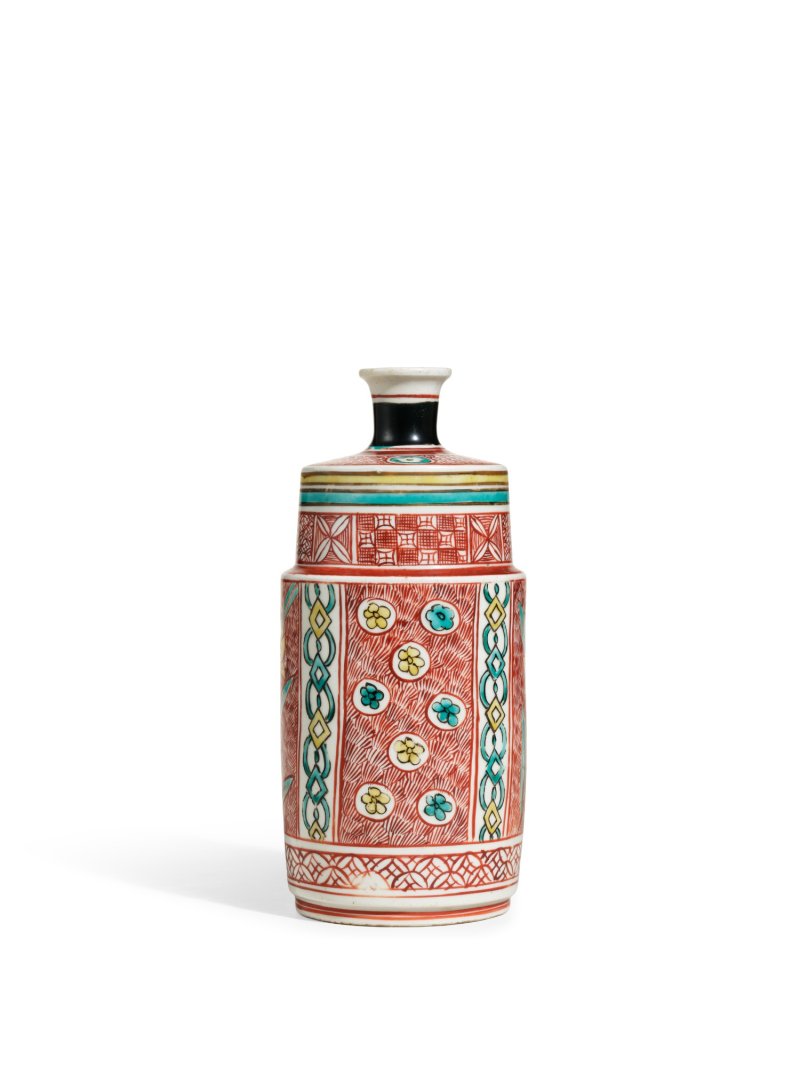 A porcelain bottle flask, Ko-Imari type, Arita ware, Hizen, Edo period, circa 1650-60 |  色絵花丸文瓶　肥前　古伊万里様式　江戸時代前期　1650～60年代 - 图2