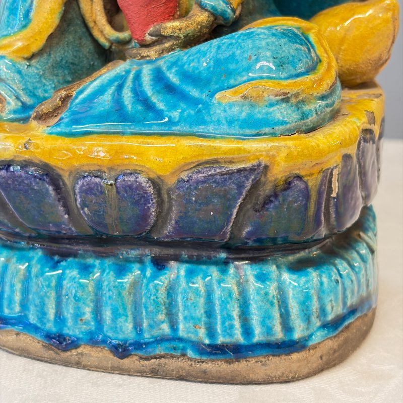 A Chinese gilt-decorated Fahua-glazed stoneware 'Bodhisattva with Attendants' group - 图17
